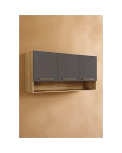 Modern Wall Cabinet with Open Shelf – Formica Floating Storage Unit by Maimo Furniture-MAM202618254