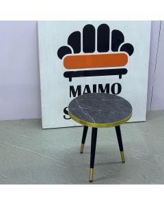 Round Formica Side Stool with Metal Legs – Modern Accent Table by Maimo Furniture-MAM202618260