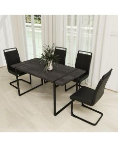 Rectangular Formica Dining Set with 4 Cantilever Chairs – Modern Dining Table by Maimo Furniture-MAM20262211