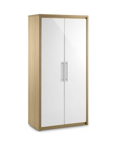 Modern Formica Wardrobe with White Doors & Shelves – 2 Door Closet by Maimo Furniture-MAM202604242