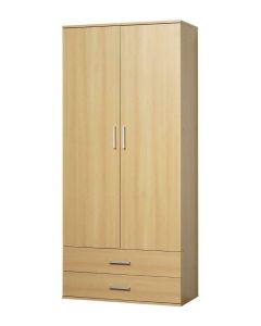 Modern Formica Wardrobe with Drawers & Shelves – 2 Door Storage Closet by Maimo Furniture-MAM202604244
