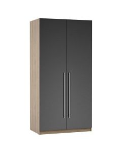 Modern Dual-Tone Formica Wardrobe with Long Handles – 2 Door Closet by Maimo Furniture-MAM202604247