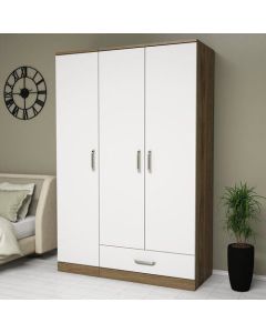 Modern White Formica Three Door Wardrobe – Maimo Furniture-MAM2026042415