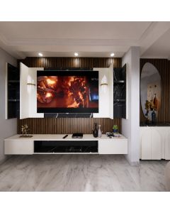 Modern Marble TV Wall Unit with Decorative Panels – Maimo Furniture-TV202614052
