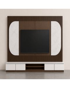 Luxury Modern TV Wall Unit with Marble Panels – Maimo Furniture-TV202614053