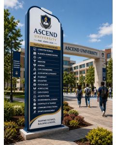 Modern University Totem Signage with Faculty Directory – Premium Campus Branding-MAM202628056