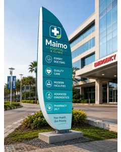 Modern Hospital Totem Signage with Branding – Maimo Furniture-MAM202628052