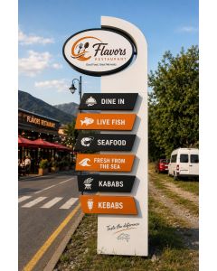 Luxury Hotel Totem Sign – Premium Illuminated Hospitality Signage -MAM2026280520
