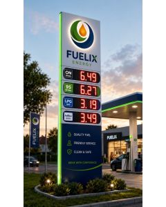 Modern Fuel Station Price Totem – Outdoor Petrol Station Signage -MAM2026280527