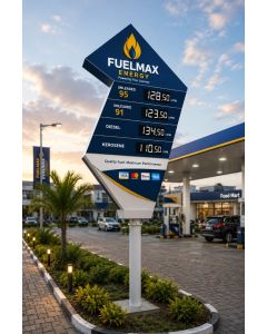 Modern Fuel Station Directional Totem Sign – Outdoor Fuel Price Display - MAM2026280539