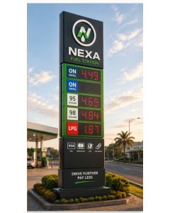 Modern Fuel Station Price Totem Sign – Outdoor Petrol Station Display -MAM2026280530