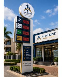 Modern Real Estate Totem Sign – Outdoor Property Agency Display -MAM2026280531