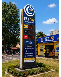 Modern Mobile Money Totem Sign – Outdoor Financial Services Display-MAM2026280532