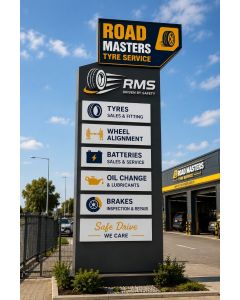 Modern Tyre Service Totem Sign – Outdoor Automotive Service Display-MAM2026280534