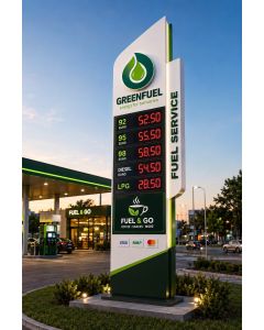 Modern Fuel Station Totem Sign – Outdoor Petrol Price Display-MAM2026280535