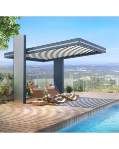 Modern Aluminum Pergola with Adjustable Louvers by Maimo Furniture- MAM2026110610