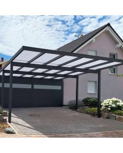 Modern Flat Roof Carport with Polycarbonate Panels by Maimo Furniture - MAM2026110618