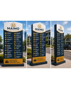 Custom Business Totem Signboard for Commercial Branding and Outdoor Advertising - MAM2026280544