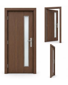 Modern Formica Interior Door with Full-Length Glass Panel- MAM2026280557