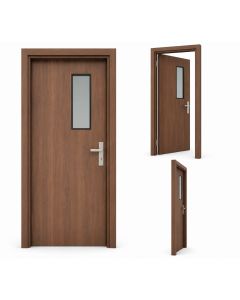 Modern Formica Interior Door with Vision Glass Panel - MAM2026280556