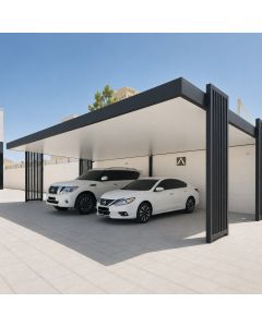 Luxury Flat Roof Carport with Decorative Panels by Maimo Furniture - MAM202611069
