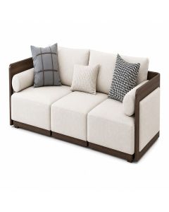 3-Seater Fabric Sofa with Metal Frame and Cushioned Backrests by Maimo Furniture -MAM180620264