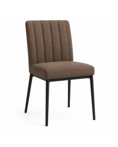 Vertical Channel Dining Chair with Upholstered Backrest and Metal Legs by Maimo Furniture MAM2306202665