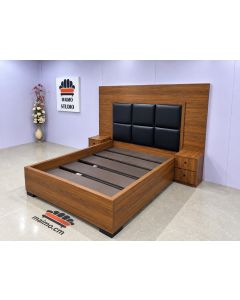 Modern Formica Bed with Upholstered Panel Headboard | Maimo Furniture Cameroon-MAM0930202533
